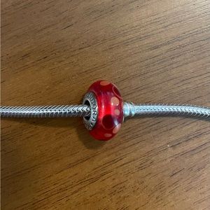 Pandora Red Glass Bubbles Charm